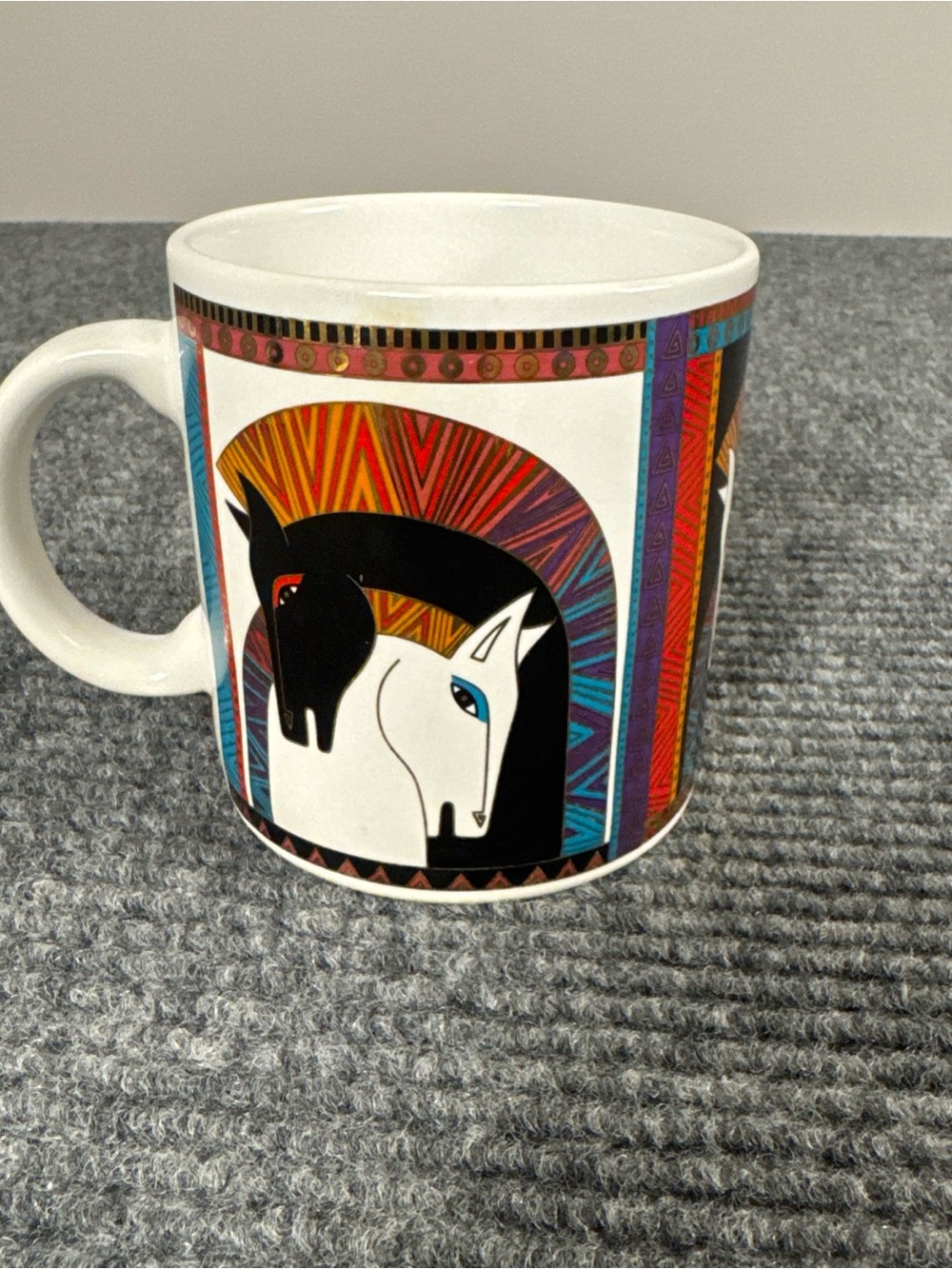 Laurel Burch Embracing Horses 1992 Collectible Coffee Mug 12oz